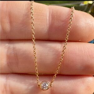 Bracelet/anklet adjustable Solid 14k gold genuine clean diamond bracelet